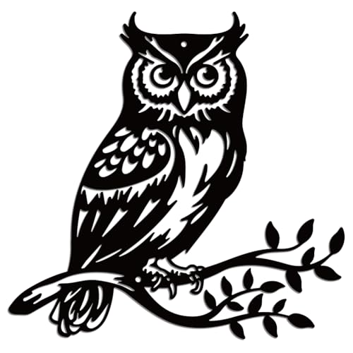 WADORN Owl Metal Wall Art Decor - Image 2