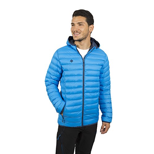 Izas Gabes Chaqueta De Fibra Ultraligera, Hombre, Azul Cian/Azul Noche, XL