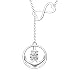 YFN 925 Sterling Silver Polished Ship Anchor Infinity Love Necklace Jewelry (Clear) (Clear)