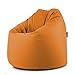 TERA POUF POUFF PUFF PUF POLTRONA MORBIDO ECOPELLE PVC ARANCIO 78x78x93 cm SFODERABILE RIEMPITA CON SFERE DI POLISTIROLO ADATTABILE AD OGNI SEDUTA DISPONIBILE IN 10 COLORI GIALLO MARRONE LIME BLU ROSSO BIANCO LILLA NERO ARANCIO BEIGE