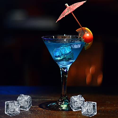 500 Cubos de Hielo con Luz LED Azul para Bebidas miniatura 5
