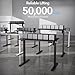 LongKe Electric Standing Desk Adjustable Height, 32x20 Inches Sit Stand up Desktop for Home Office, Ergonomic Rising Computer Table with Memory Preset, Black