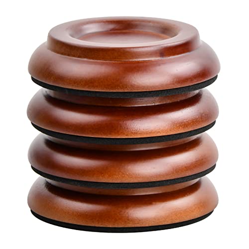 4 Piezas Almohadillas de Piano de Cola, Platos Protección para Patas de Piano, Marrón Platillos de Taza de Piano, Accesorio para Piano Verticales, Placas Protectoras de Madera para Alfombra y Pisos - imagen 4