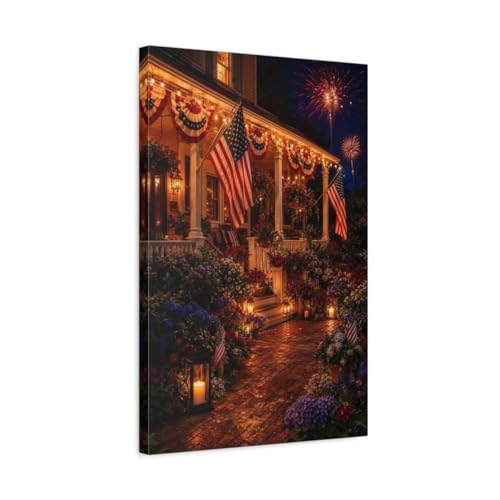 Tableau American Celebration pour décorer une console d'entrée