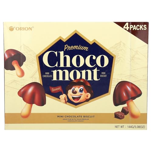 Orion Premium Choco Mont, Mini Chocolate Biscuit, 4 Packs, 30 g Each