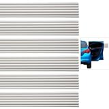 VEXPLO Garage Wall Protector Strip Car Door Protector, Self-Adhesive Rubber Garage Wall Guards for Car SUV Doors, Waterproof Wall Bumper Guards for Cars - 2.75x16 Inches 6 Packs - White