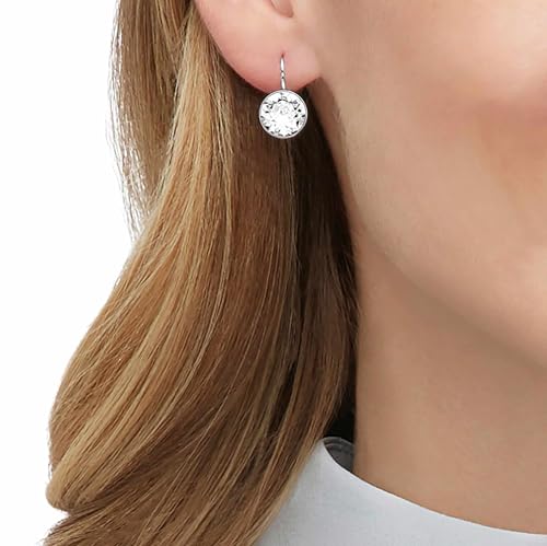 SWAROVSKI Mini Pierced Earrings, Circular Clear Crystals on a Rhodium Finish Setting, Part of the Bella Collection4