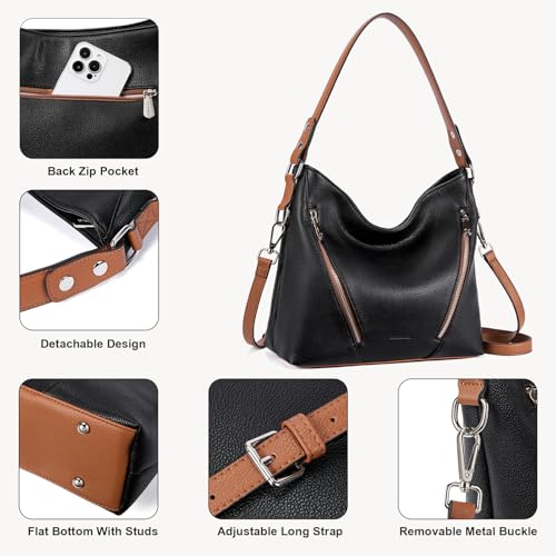Stylish Brown Leather Designer Shoulder Bag for Women