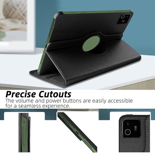Image of TGK 360 Degree Rotating Flip Cover Case for Xiaomi Mi Pad 8 /8 Pro /Mi Pad 7 /7 Pro 11.2 inch Tablet (Black)