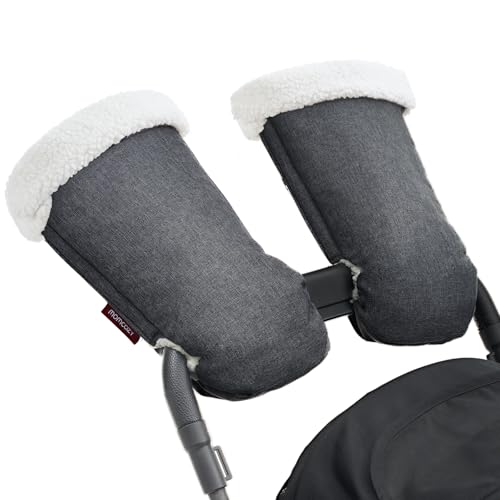 Image of Momcozy Stroller Gloves Warmmuffs | Universal Winter Anti-Freeze Stroller Mittens | Handmuff Accessories |Plush,Weather-Proof