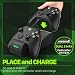 Fosmon Fast Charging Xbox Controller Charger Station for Xbox Series X | S, Xbox One, Elite w/ 2x 5280mWh Rechargeable Battery Packs, 4 Covers & Dock Stand