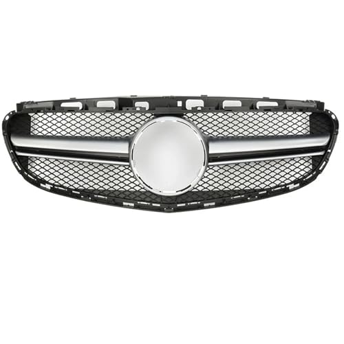 Grille de pare-choc avant sport argentée et noire pour Mercedes Classe E W212 2014-2016