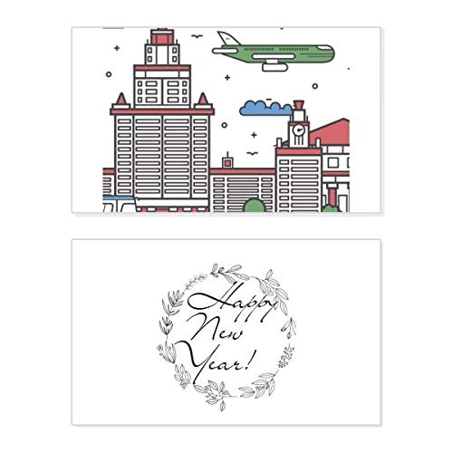 Tarjeta conmemorativa de Año Nuevo con símbolo nacional de la ciudad de Rusia