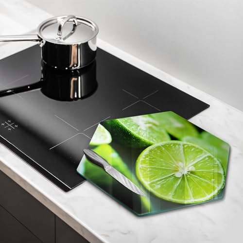 Planche à découper induction Wallfluent 40cm - Protection plaque cuisson hectagonale - 3