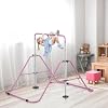 ZENY Gymnastic Bar for Kids, Height Adjustable Gymnastics Horizontal Bar Gymnastics Kip Bar, Folding Gym Training Monkey Bar, Kids Gymnastics Equipment for Home