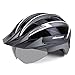 Shinmax Casco Bicicleta Carretera Casco Seguridad CE Stándar/Casco de Escalada Ajustable con USB Luz de Seguridad y Visera extraíble y Gafas de Montaña Magnéticas para Hombres y Mujeres Adultos