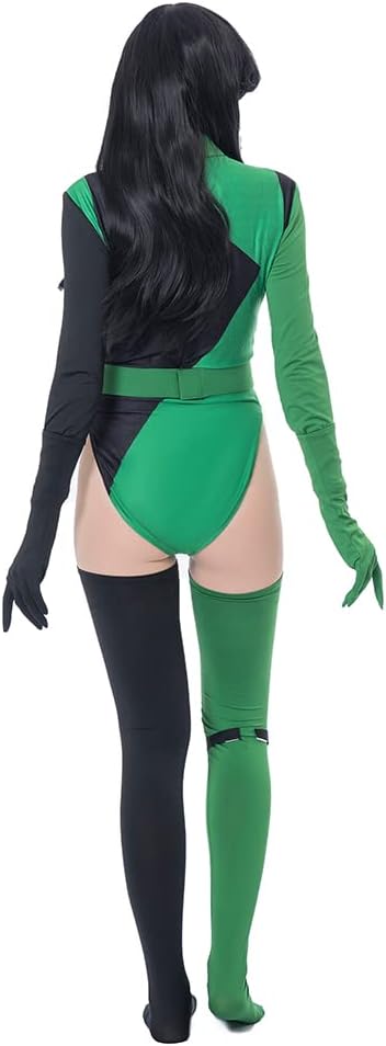KP Costume Shego Cosplay Bodysuit Halloween Outfit Jumpsuit
