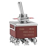 Heschen Interrupteur à bascule en métal 4PDT avec position maintenue KN3C-402 ON/ON 15A ...