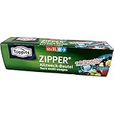Toppits Zipper, Allzweck-Beutel mit Reißverschluss, 1er Pack (12 x 1Liter)