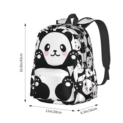 Cute Panda Backpack Large Laptop Backpack Lightweight Backpack Casual Daypack School Bag for Kids teen Boy Girl4