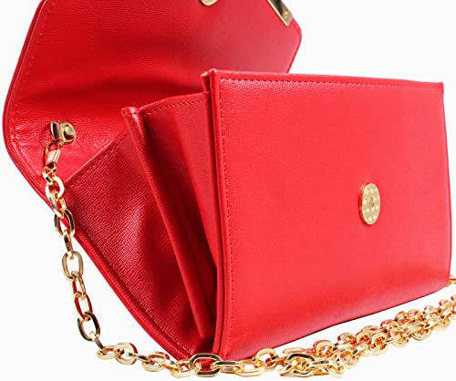 Image of Clutch Purse Evening Bag for Women，Envelope Handbag With Detachable Chain | With Detachable Chain