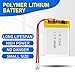 Qimoo 503040 3.7V Lipo Battery 600mAh 503040 Rechargeable Lithium Polymer Battery Pack with JST PH2.0mm Connector for Electronic Device