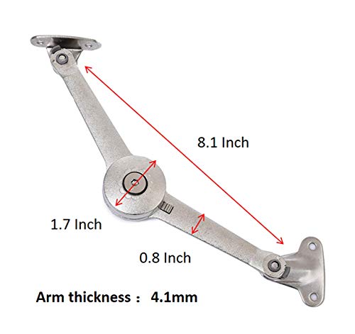 Heavy Duty Lid Support Hinges, Soft Close Hinges For Wooden Box Toy Box Chest, Lid Stay Lid Stay Support 40Lb/2Pcs, Opening Angle 75°/90°/110° #TOP4