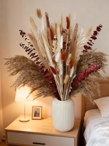 Ramo de flores secas otoñal DIY con pampas y tallos miniatura 2