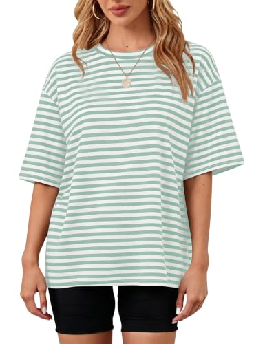 Image of MSBESYOR Camo Shirt for Women Maple Leaf Print Short Sleeve Crewneck T-Shirts Summer Oversized Tee Shirts Streetwear