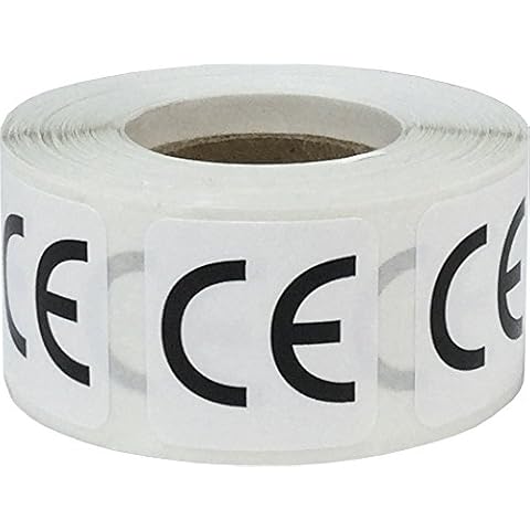 InStockLabels European Conformity CE Labels 1 Inch Square 500 Adhesive Stickers Cover