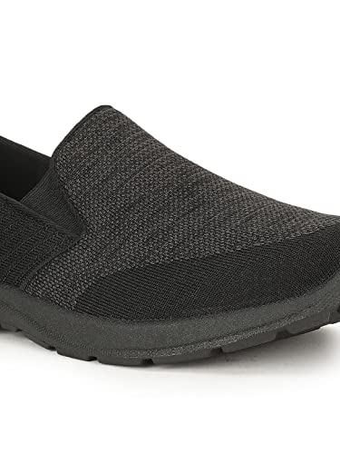 Image of Bata Men Trek Knit Sneakers, Black,