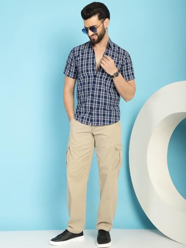 Image of Indian Needle Men's Checkered Regular Fit Shirts