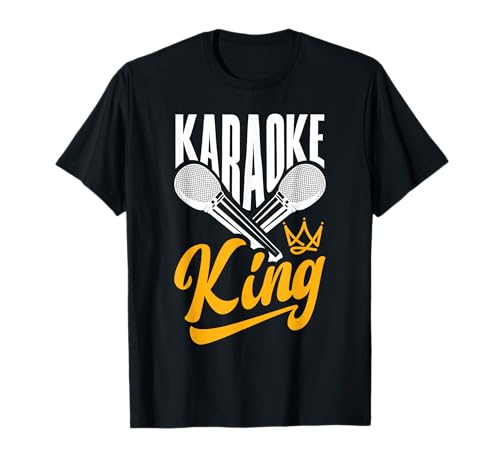 Karaoke King Divertente Amante della Musica Cantante Karaoke Maglietta