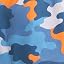 Blue/Orange Camo