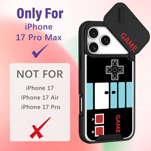 Image of Funermei for iPhone 17 Pro Max Case - Women Girls Cute Phone Cover Pretty Girly Aesthetic Black Butterfly Unique Design with Slide Camera Cover and Dual Protection Funda for iPhone 17 Pro Max Case
