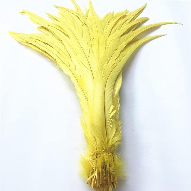 Zamihalaa - 16-18 Inch 40-45CM Lake Blue Rooster Coque Tail Feather Feathers for Crafts Wedding Decoration Pheasant Plumes - 100 Pcs