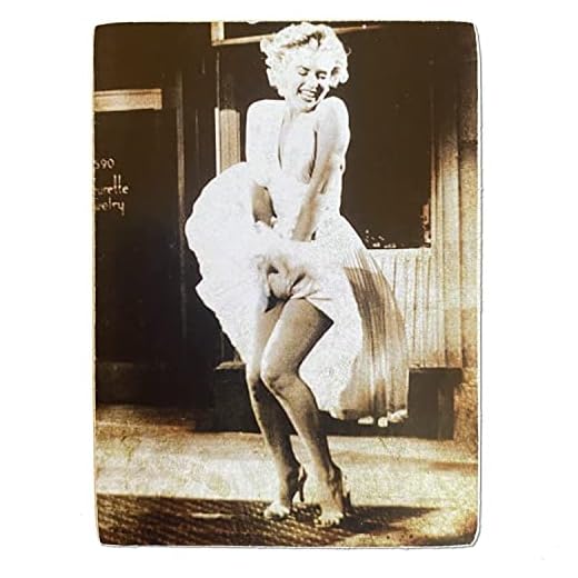Kustom Art - Imán (imán) Serie Attori Famosi Marilyn Monroe estilo vintage para frigorífico/garaje/bar impresión sobre madera 10 x 6 cm
