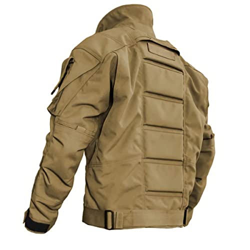 Military Jacket for Men 1000D Cordura Tactical Jacket Hard Shell Water Resistant Army Jacket Coat Hiking Bushcraft2