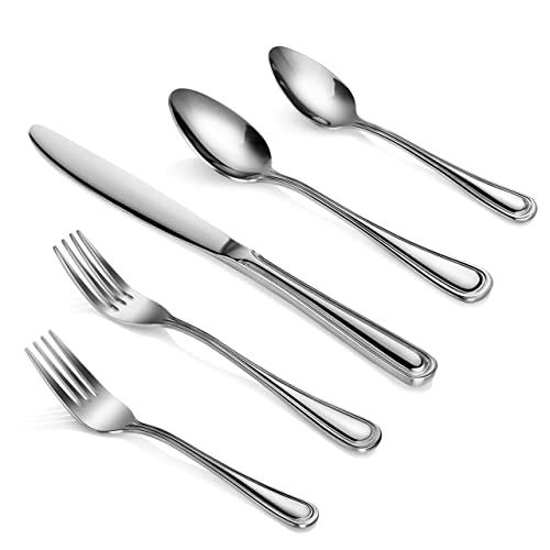 New Star Foodservice 58871 Slimline Pattern, 18/0 Stainless Steel, 60-Piece Flatware Set #TOP1