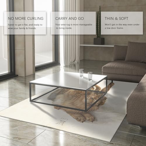 Carpette d'espace animaux 160x230 descente de lit poil bas 3D - 4