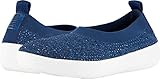 FitFlop Women's Uberknit Crystal Ballerina Flats (8.5 B(M) US, Midnight Navy)