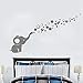 Removable Nursery Room Wall Decor Cute Elephant Blowing Bubbles Wall Decal Art Vinyl Wall Decor Sticker for Baby Bedroom (Gray)