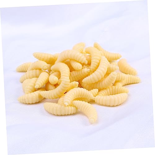 Kisangel 100 Unidades Pirilampo De Pesca Isca De Verme De Pesca Iscas Artificiais Larva De Pesca Isc