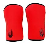THIS LISTING IS FOR A PAIR OF RED 7mm BEAR KOMPLEX KNEE SLEEVES that will provide the best in support and compression while performing a variety of exercises including: Squats, Power Cleans, Snatches, Box Jumps, Lunges, Running, Double Unders, and more.