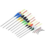 Dilwe Angelposen Set, 10 Stück Angelposen Posen Angelausrüstung Bobbers Set mit Schwimmerhalter Fischen Float Zubehör für Süßwasserfischen