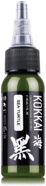 Tinta para tatuagem kokkai sumi Sea Turtle, à base de água, sem acrílico, pronta para uso, viscosidade média, 30 mL