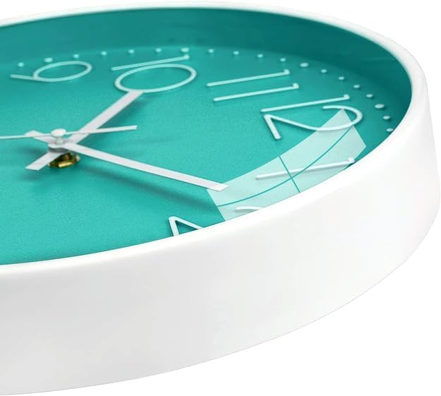 Image of TEKCOOL Plastic Digital Wall Clock 12 inch Silent Quartz Decorative Non-Ticking Classic Clock Battery Operated Round Easy to Read for Room /Home /Kitchen /Bedroom /Office /School- (SkyBlue);