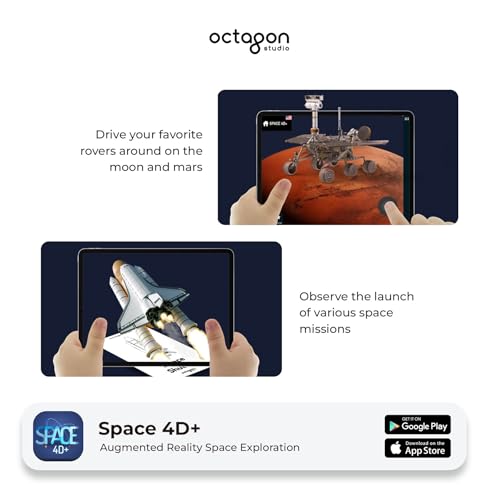 Octagon Studio Space 4D+ Augmented Reality Flashcards - Interactive Solar System & Planets Learning Cards with App - Educational STEM Toy for Kids (26 Cards) - Image 3