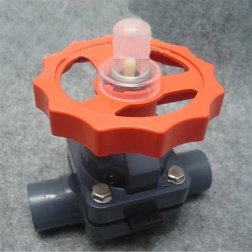 Válvula manual de diafragma de plástico UPVC para conducción de fluidos DN25 3