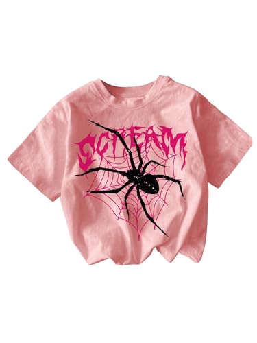 COZYEASE Girl's Graphic Print Short Sleeve Tee Crew Neck Summer T-Shirt Pack of 34